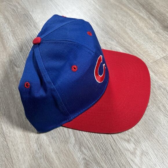 Vintage Chicago Cubs Hat Snapback‎ MLB Baseball Pepsi Signatures Blue Red Cap - Picture 7 of 8